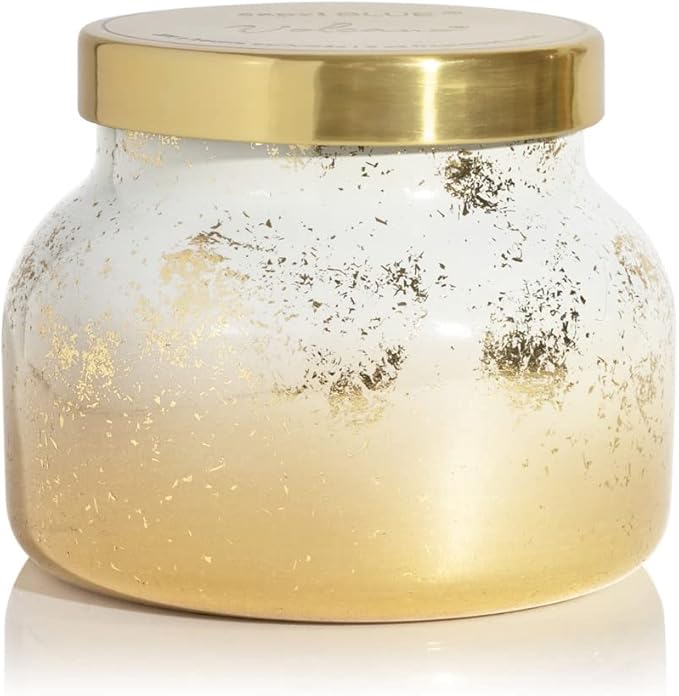 Capri Blue Glimmer Jar Candles - Luxury Holiday Scented Candles for Home - Long Lasting Soy Wax Blend - Scented Holiday & Home Decor - Volcano Signature Petite Jar (8 oz)