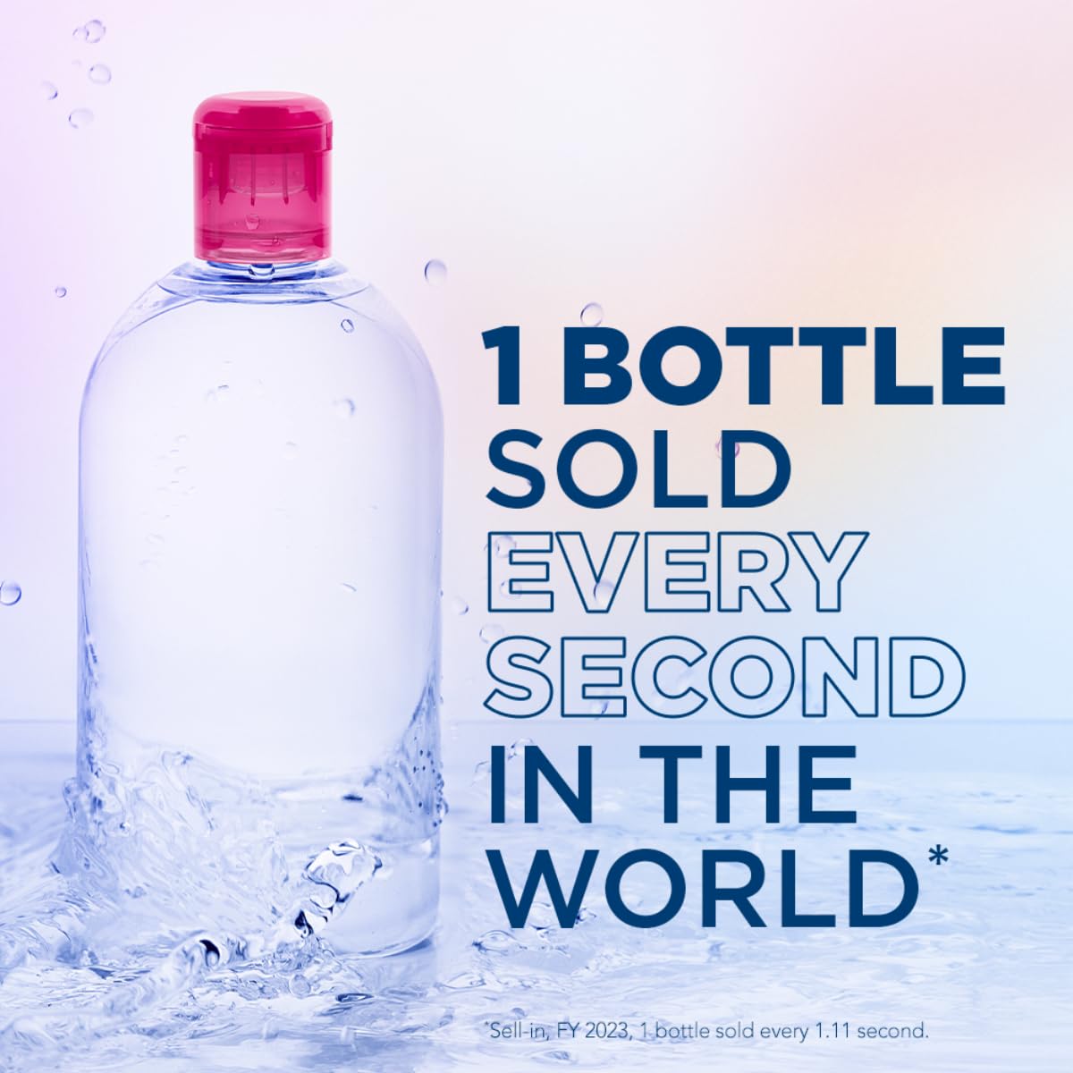 Bioderma Sensibio H2O, Micellar Water, Travel Size Makeup Remover Cleanser, Gentle for Skin, Fragrance-Free & Alcohol-Free, Gentle Face Cleanser for Sensitive Skin, 3.4 Fl Oz