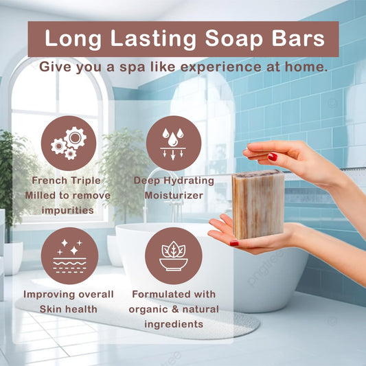 Simple Scents Australia Patchouli Scented Natural Soap Bars (12 Bars), 3.5oz Moisturizing French Triple Milled Soap Bars Enriched with Shea Butter - Pure Plant Oil Bath & Body Bars