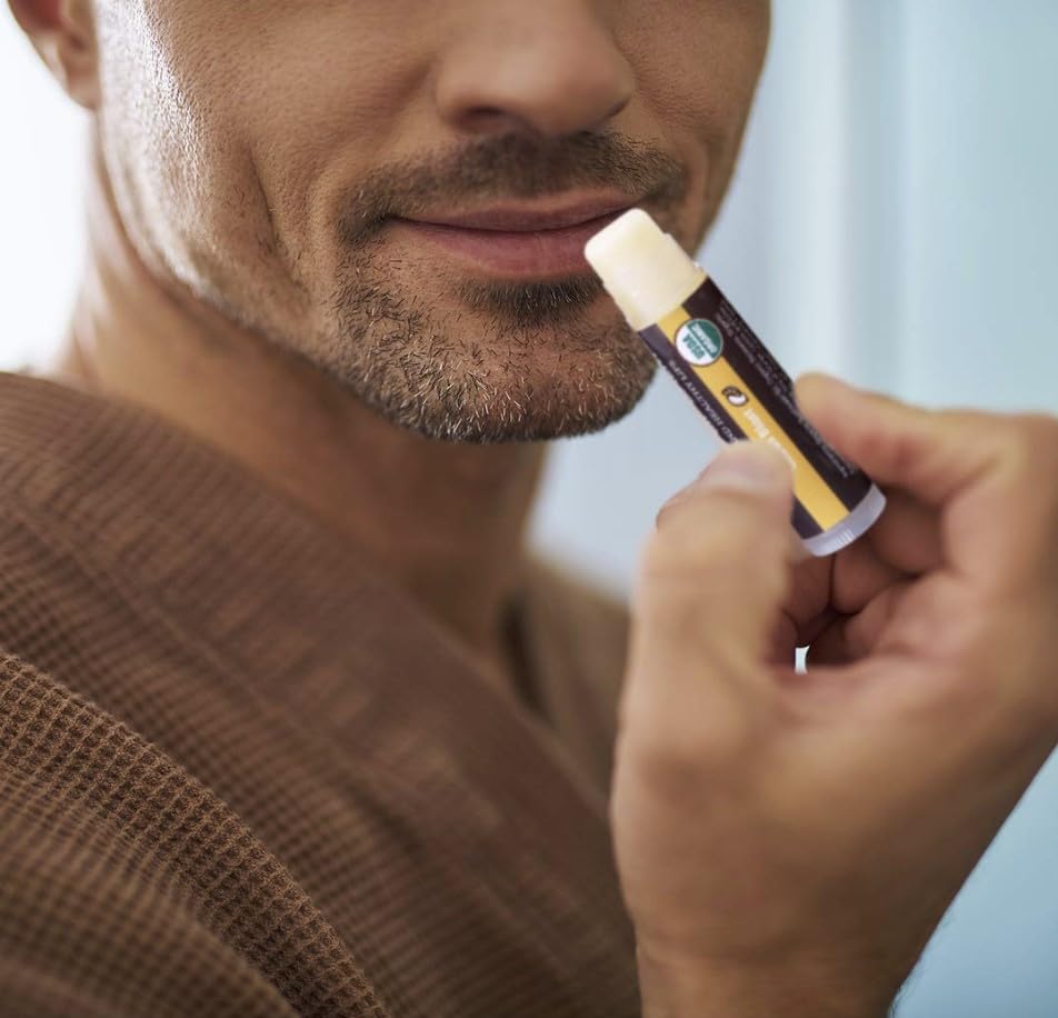 Earth's Daughter USDA Organic Lip Balm 6-Pack - Fruit Flavors, Beeswax, Coconut Oil, Vitamin E - Best Lip Repair Chapstick for Dry Cracked Lips - Moisturizing Lip Care