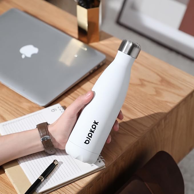 BJPKPK 25oz Insulated Stainless Steel Water Bottles Travel Sports Water Bottles for Travel, Red Cap