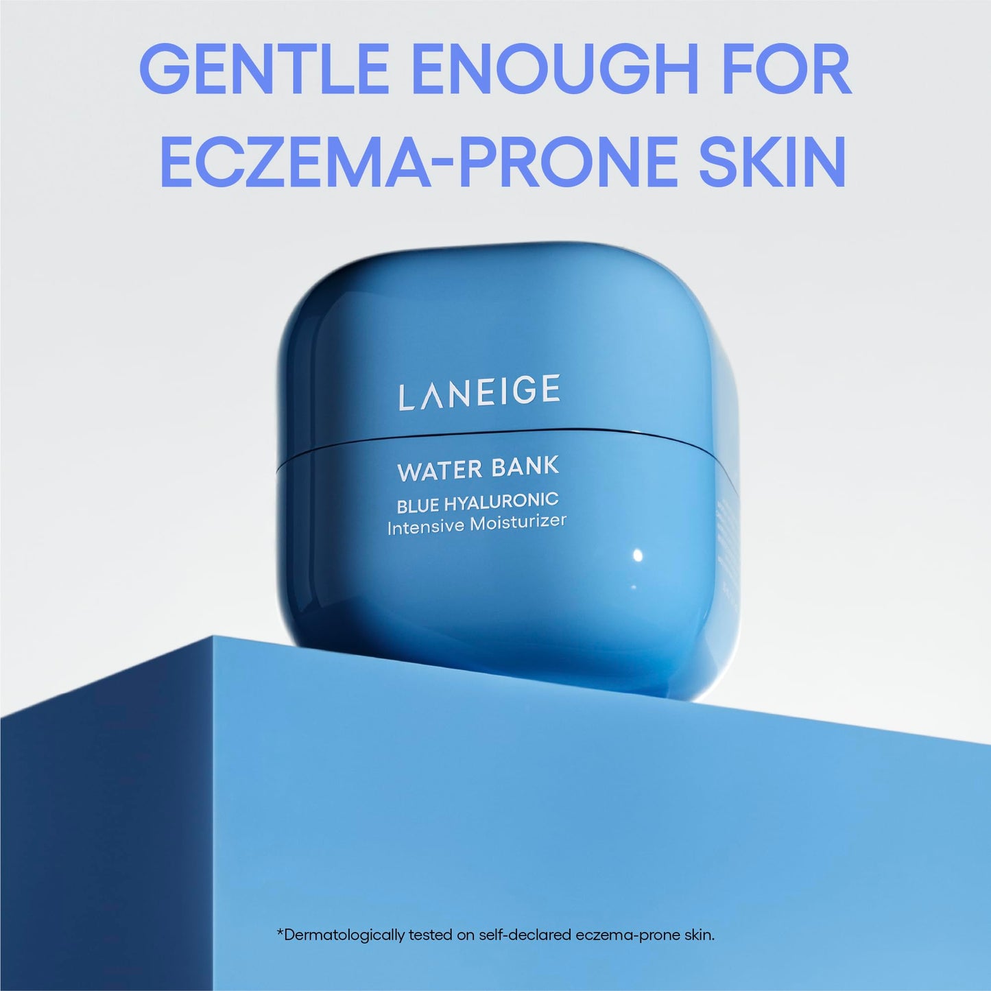 LANEIGE Water Bank Blue Hyaluronic Intensive Moisturizer Mini: Hydrating Face Cream for Very Dry Skin with Squalane & Peptide for Skin Barrier Support, Dermatologist-Tested