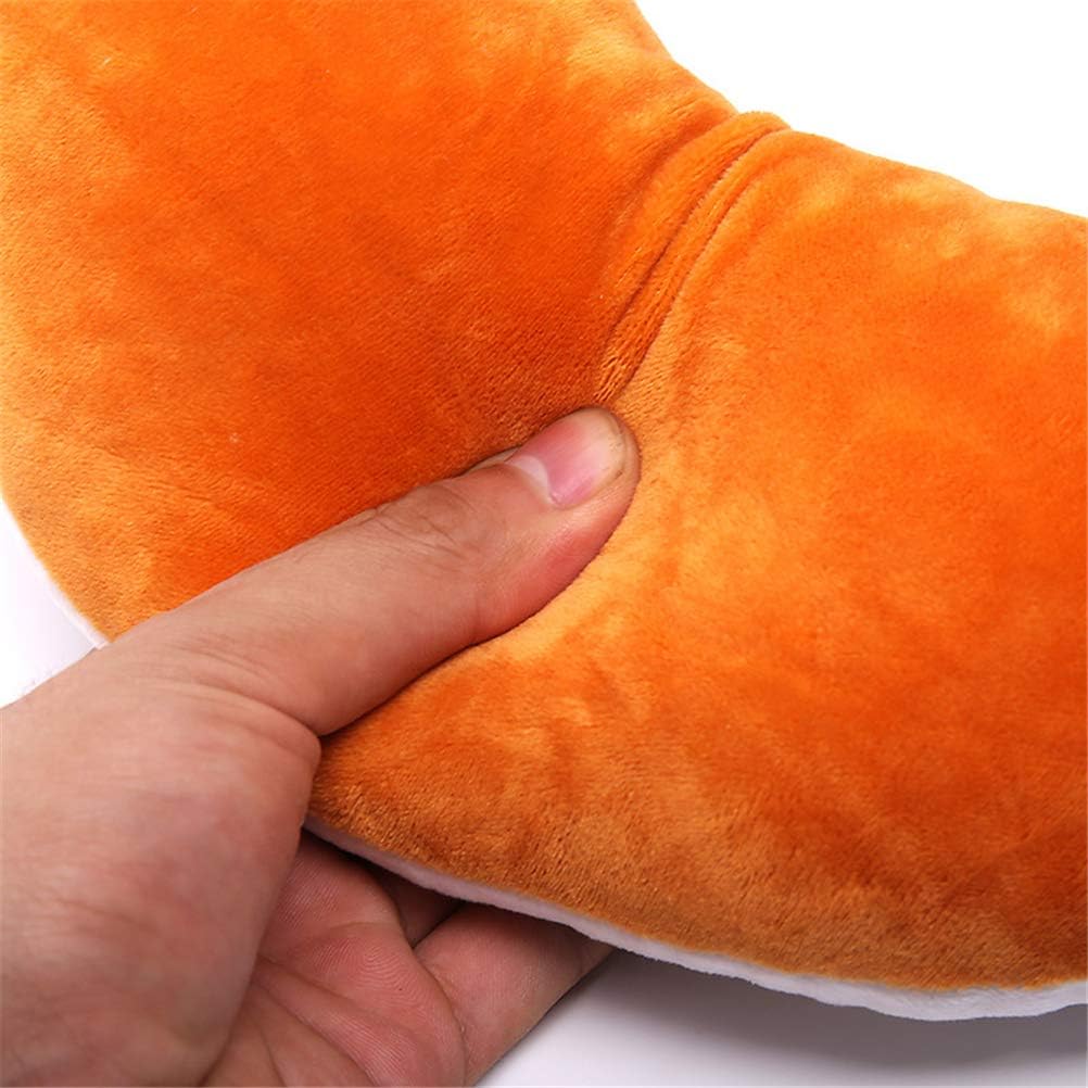 jidachuang Travel Pillows Planes Fox Animal U-Shaped Neck Pillow Plush Fur Warm Cartoon Comfortable Luggage Pillow for Airplanes Car Train (A-Brown)
