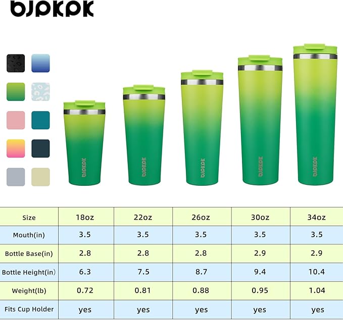 BJPKPK 22oz Tumbler With lid And Straw Stainless Steel Travel Coffee Mug Insulated Tumblers Cups,Bamboo Grove