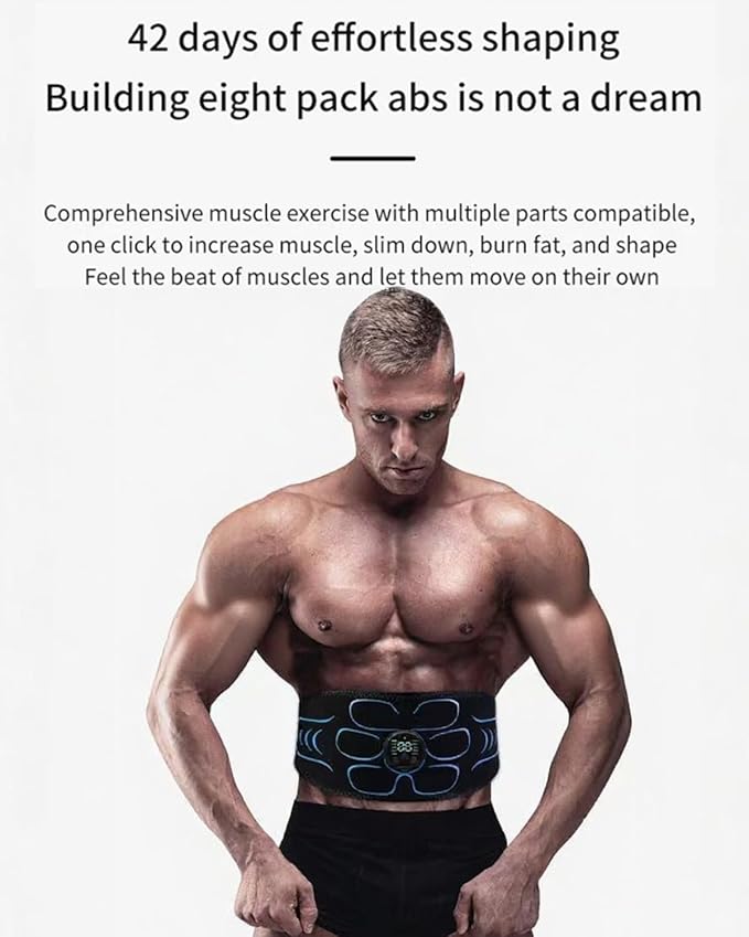 Ab Stimulator Belt,Abs Machine Ab Stimulator Muscle Toner,Tactical Abs Stimulator Muscle Toning and Strengthening Fitness Belt
