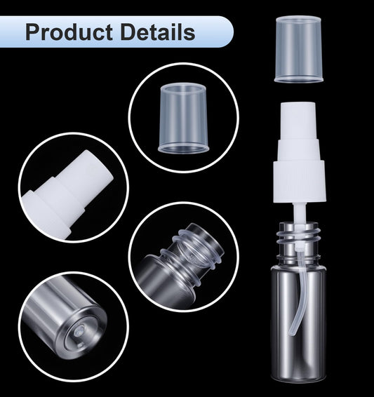 ValueBargain Mini Travel Spray Bottle, 8 Pcs 0.5 oz Portable Mini Spray Bottle Travel Safe Sealing for Outing Camping (Clear, 15 ml)