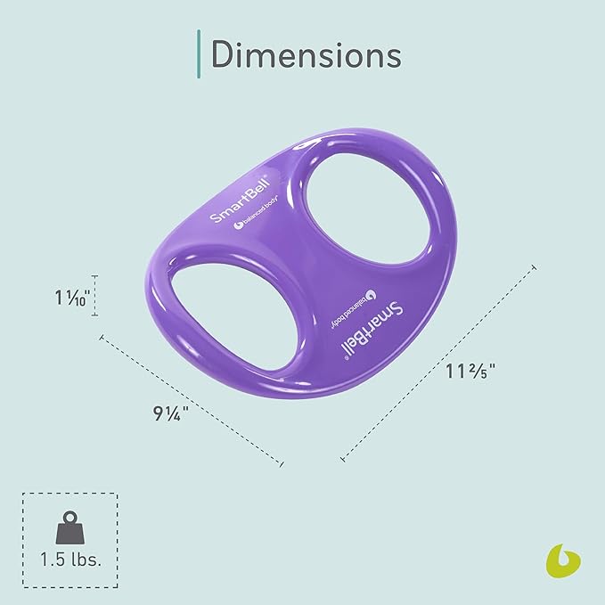 Balanced Body SmartBell Ergonomic Two-Handed Pilates Exercise Weight, Pilates Dumbbell, Exercise Equipment for Home Gym or Pilates Studio Use
