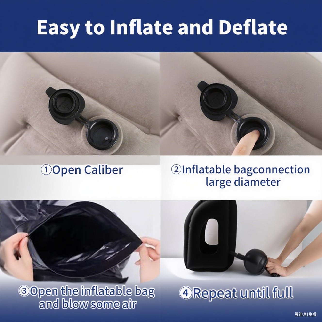 AGEFEREO Neck Pillow Airplane Pillow for Long Flight,airplanesleep Support,Airplane Sleeping Support, Inflatable Pillow for Flights, Travel Essentials Neck Pillows for Airplanes