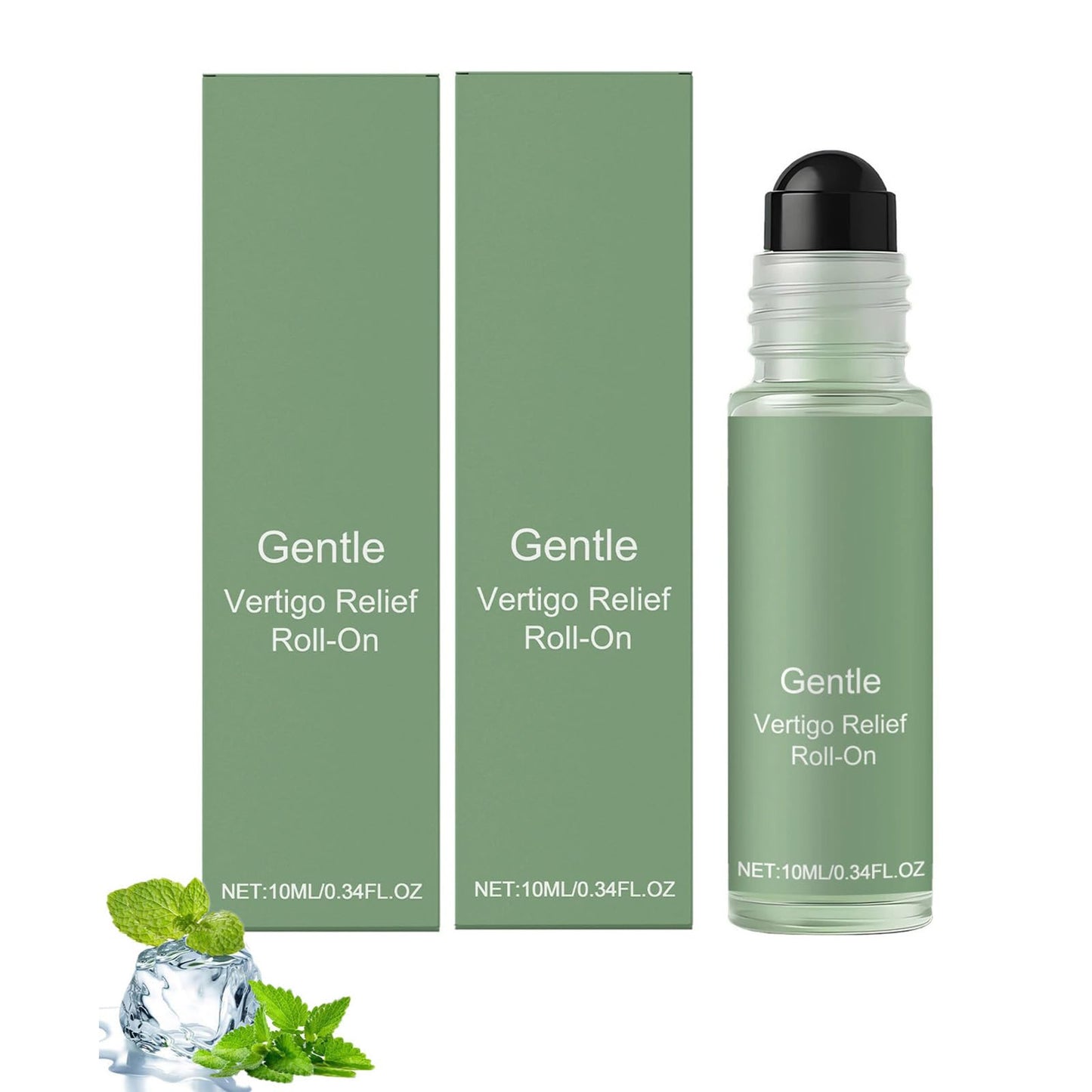 Vertigo Ease Roll On, Natural Ingredients for Vertigo Relief, Portable Roller for Travel & Daily Use (2 x 10ml)