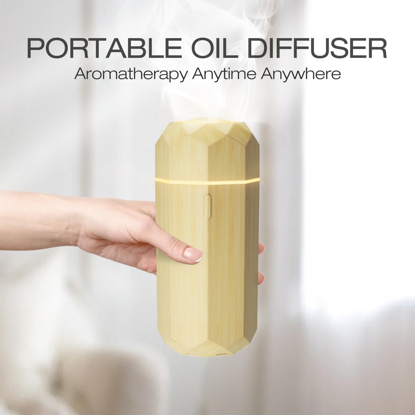 SALKING Car Diffuser, Car Air Fresheners, USB Aromatherapy Diffuser for Essential Oils, Portable Diffuser Humidifier for Car, Cool Mist Mini Diffuser with Adjustable Mist Mode, for Home Office Bedroom