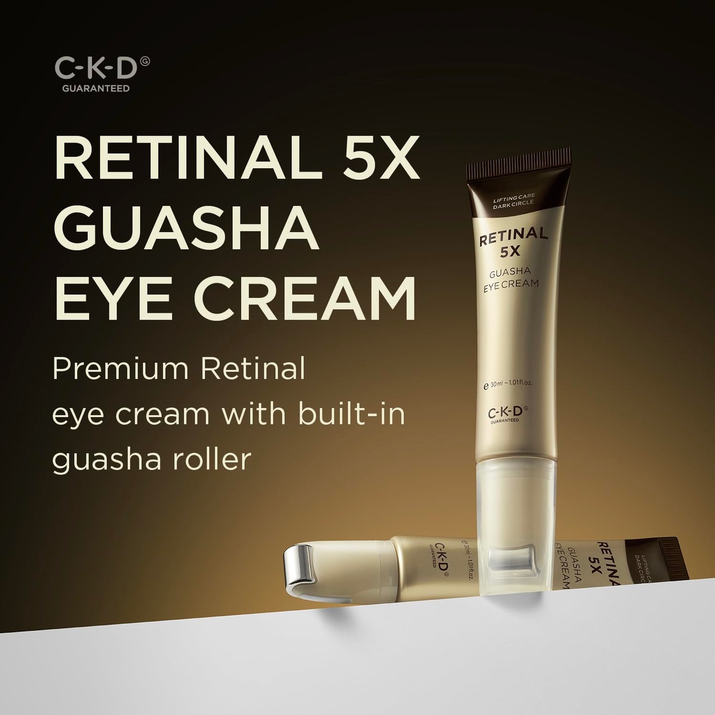 CKD Retinal 5X Gua Sha Eye Cream - Anti-Aging Eye Moisturizer for Wrinkles, Dark Circles & Puffiness – Firming & Hydrating Under Eye Treatment with Retinal & Collagen. Korean Skincare. 1.01 fl oz.