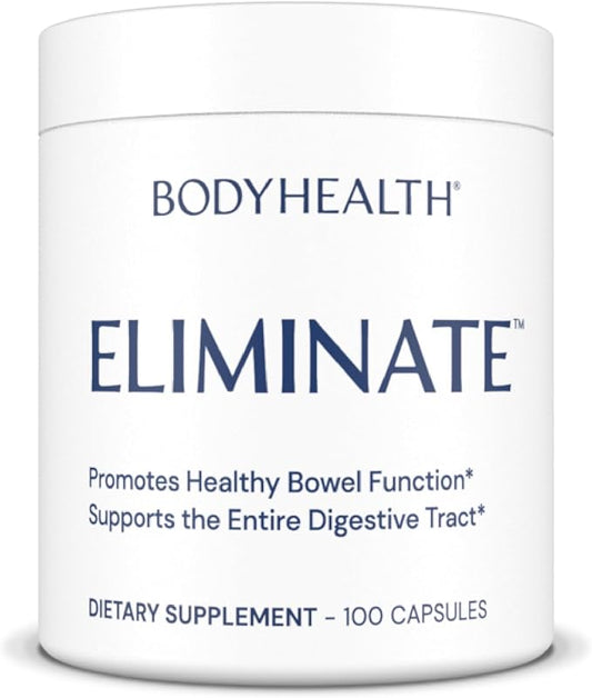 BodyHealth Intestinal Cleanse - Eliminate, Colon Cleanser Detox, Gentle Laxative Pills and Bowel Flush Constipation Relief for Adults, Body Cleanse for Colon Health and Clean Gut (100 Capsules)