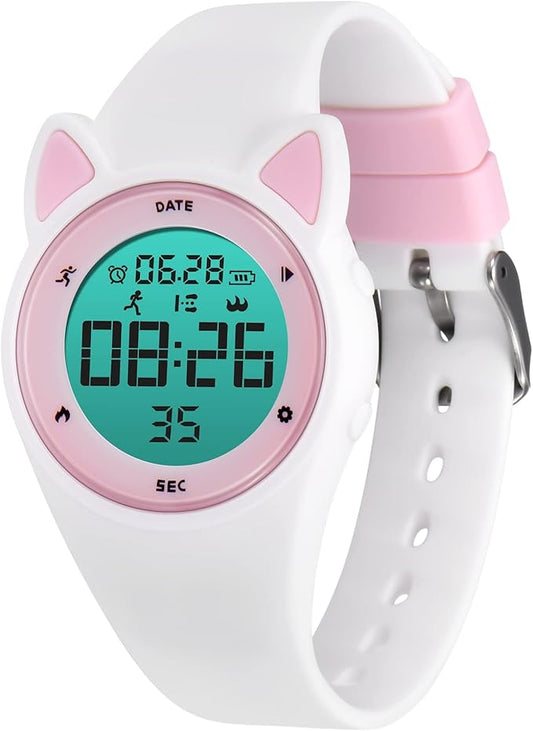 Kids Watches for Girls Boys Digital Sport Watch with Step Counter Pedometer Vibration Alarm Clock, No App Waterproof Fitness Tracker Kids Watch Boys Girls Teens Students Ages 5-16