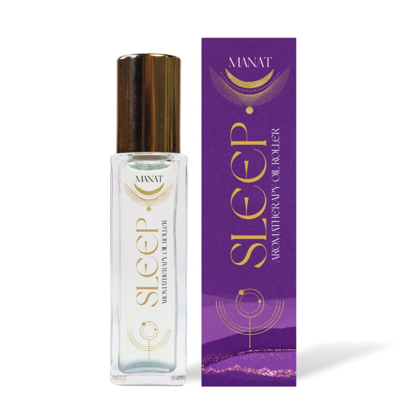 Manat Sleep Essential Oil Roll On –100% Natural Aromatherapy – 10ml Glass Roller Ball – Calming, Soothing & Restful Blend w/Lavender, Chamomile & Orange - Relaxation, Stress Relief, Self Care, Gift