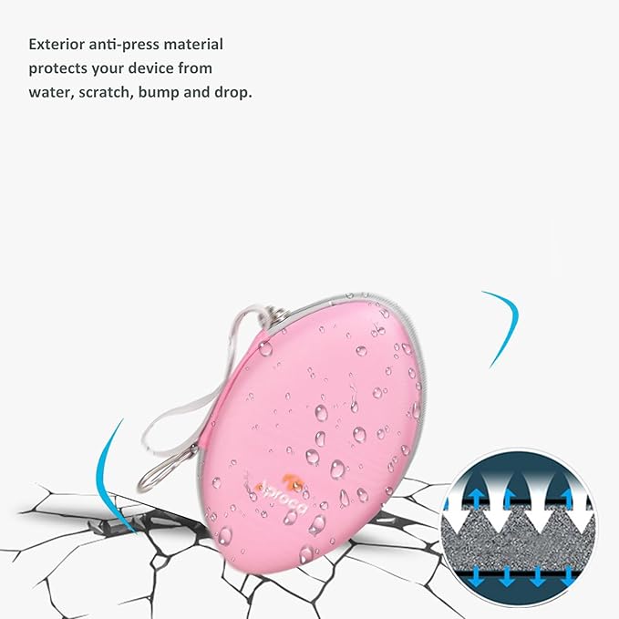 Aproca Headphones Case Compatible with AILIHEN MS300 / Artix CL750 / AILIHEN C8 Over-Ear Headphones, Portable Headset Bag-Pink