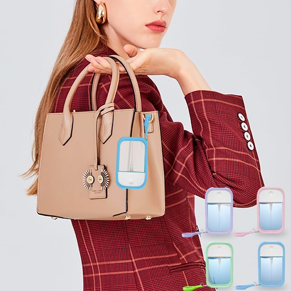 4 PCS Card Spray Bottle Perfume Atomizer (50 ml) | Portable Card Ultra-Thin Design Refillable Empty Bottles Apply to Travel | Can Fill Makeup Toner, Air Fresheners, Alcohol, Hand Sanitizer, etc