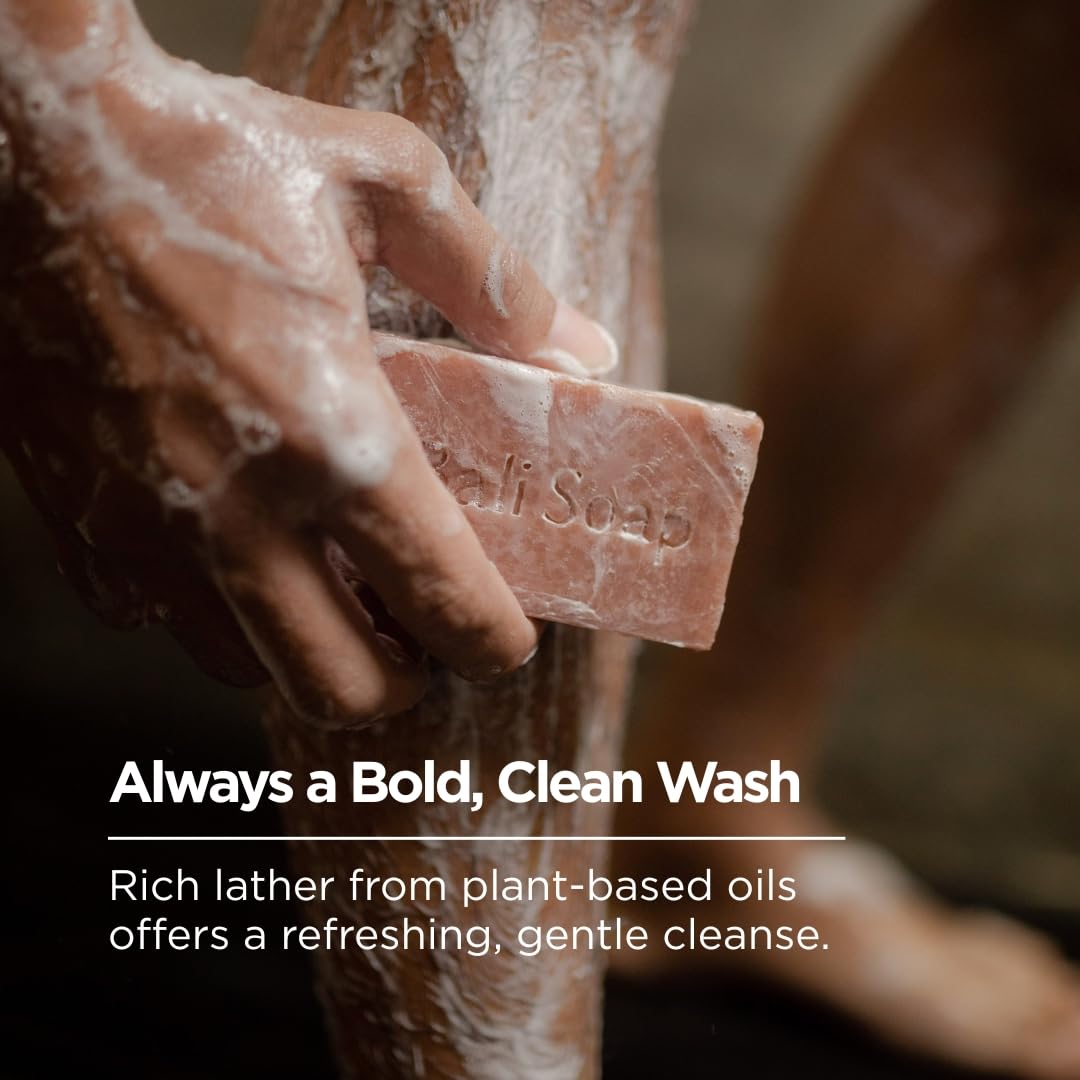 Bali Soap 6-Pack Handmade in Bali, Natural Cold Processed Bar Soap for Daily Use with Plant-Based Oils, Purifying & Refreshing, Vegan