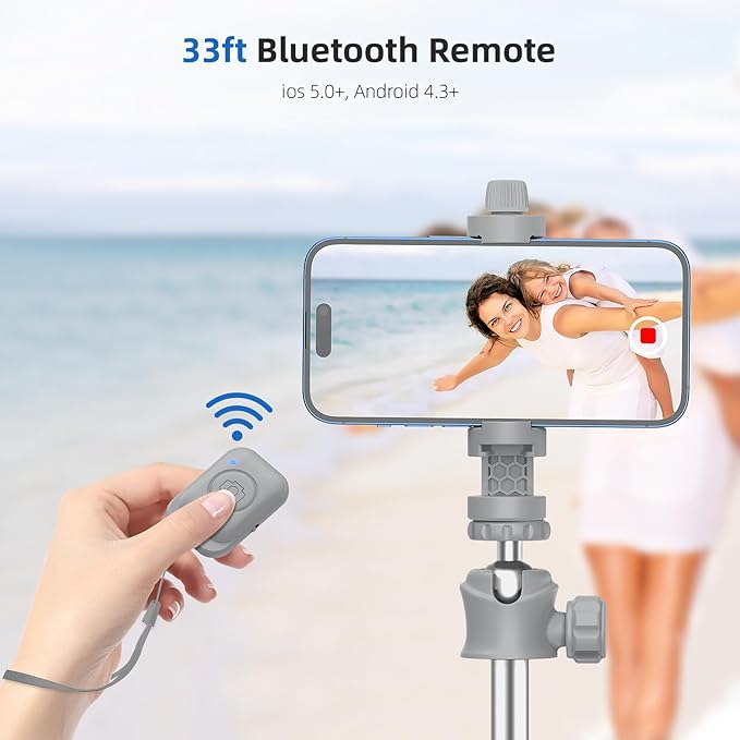 62" Phone Tripod - MIIASI Selfie Stick Tripod with Remote for Video Recording, iPhone 14/13/12 Pro Max/Android