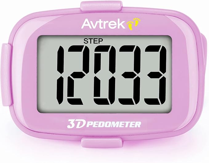 3D Step Counter Clip On with LED Backlight Pocket Pedometer for Walking Outdoor Activities Fitness Tracker Without Smartphone