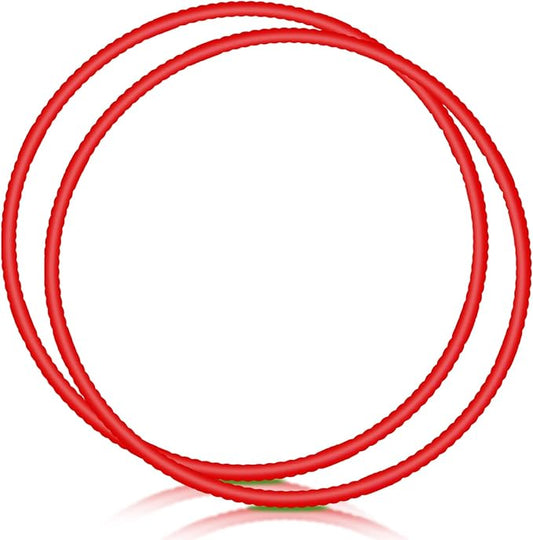 2 Pcs Toy Hoop Exercise Hoop Detachable Adjustable Plastic Toy Ring Playground Equipment for School Colored Circles Exercise Ring for Teens Dog Agility Equipment(Red,23 Inch)