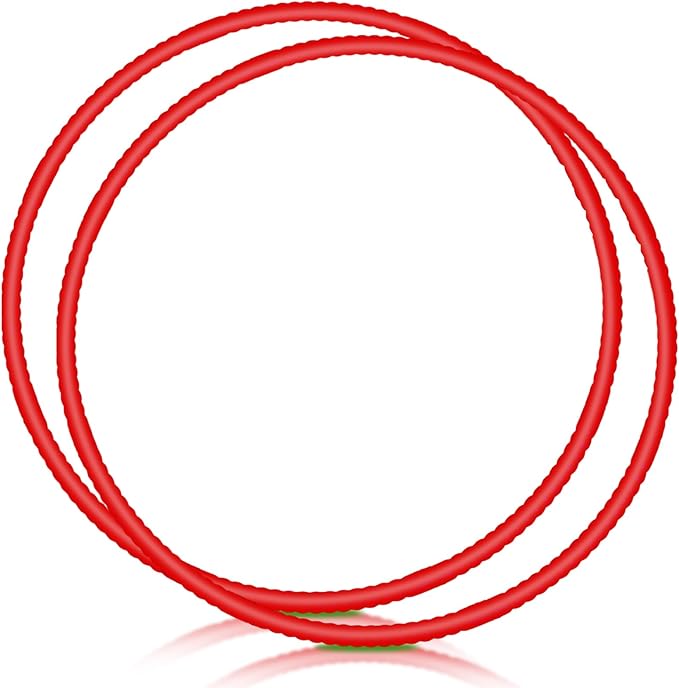 2 Pcs Toy Hoop Exercise Hoop Detachable Adjustable Plastic Toy Ring Playground Equipment for School Colored Circles Exercise Ring for Teens Dog Agility Equipment(Red,20 Inch)