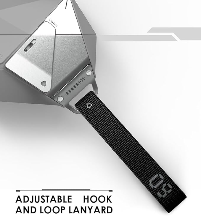 Aulumu A09 Geometric AirPods Pro 2 Case [2nd/1st Generation] with Lock | Protective Cover with Nylon Buckle | Alloy Armour | Compatible with Apple AirPods Pro(2023/2022/2019) - Gray