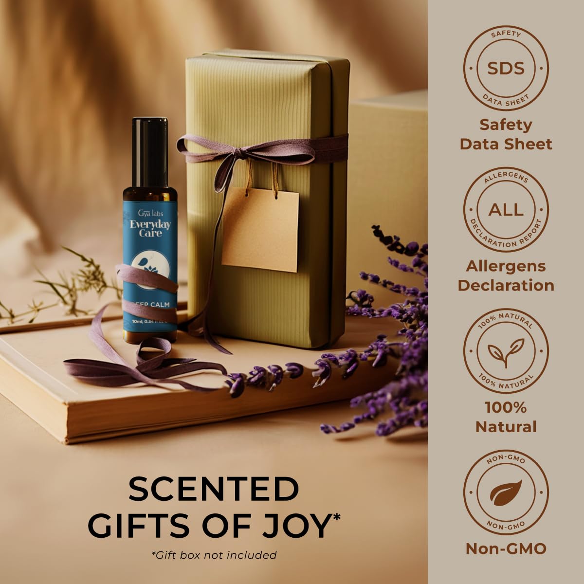 Gya Labs Deep Calm Essential Oil Roll on - Relaxing Gifts for Women, 100% Pure Natural Calming Oil, Chamomile & Lavender Aromatherapy Blend, Travel Size (0.34 Fl Oz)