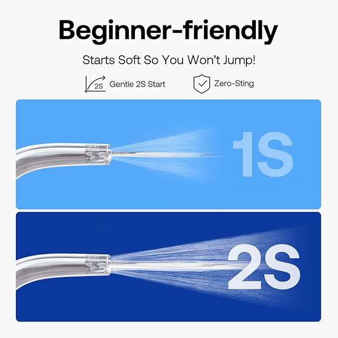 Bitvae Water Dental Flosser Teeth Picks, Cordless Portable Oral Irrigator, Powerful and Rechargeable Oral Irrigator, Brace Care, IPX7 Waterproof Water Dental Picks for Cleaning, Sky Blue