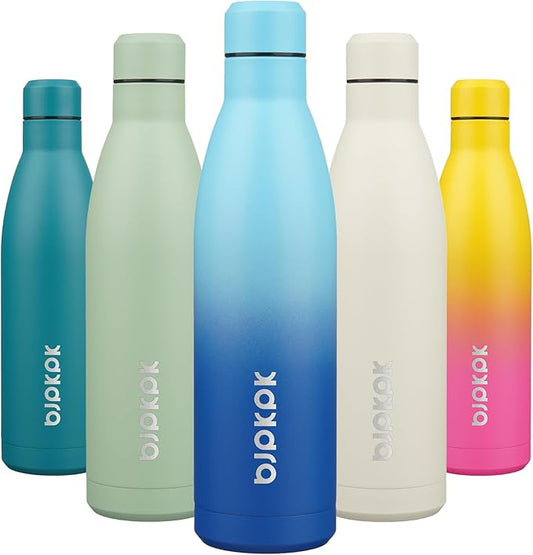 BJPKPK 25oz Insulated Water Bottle Double Wall Vacuum Insulated Stainless Steel Water Bottles for Spots Keep Cold and Hot,Sky