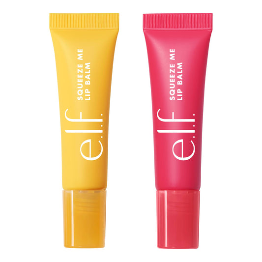 e.l.f. Squeeze Me More Lip Balm Duo, Moisturizing Balm For A Sheer Tint Of Color, Made With Hyaluronic Acid, Vegan & Cruelty-Free, Mango & Watermelon