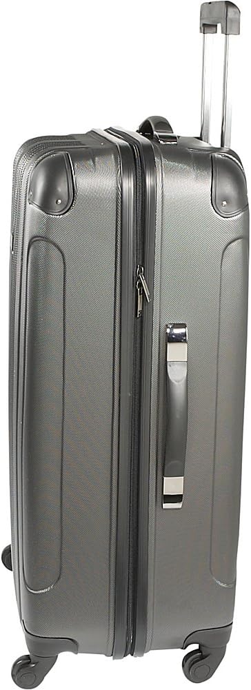 Kenneth Cole REACTION Out of Bounds Lightweight Hardshell 4-Wheel Spinner Luggage, Charcoal, 28-Inch Checked