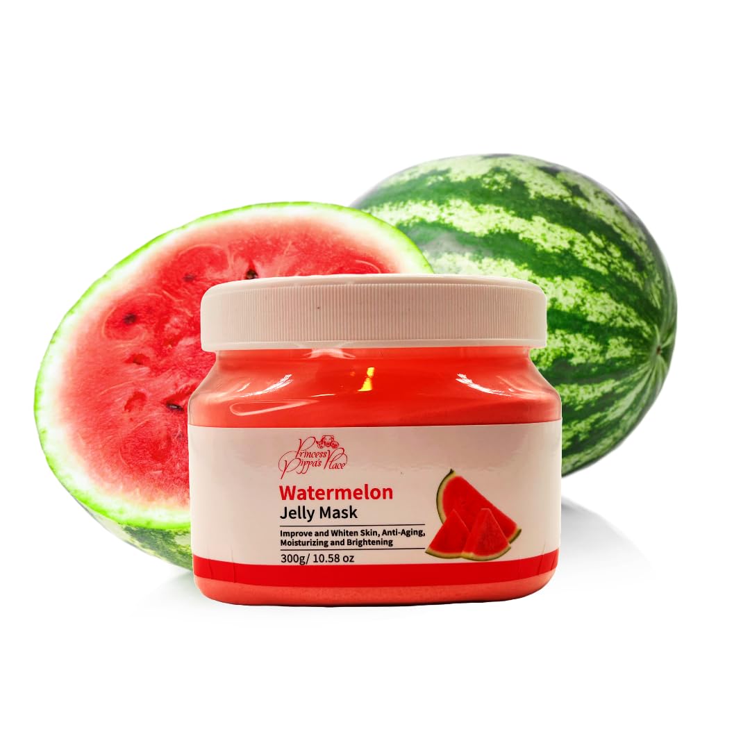 Generic Princess Pippa's Place Watermelon Jelly Mask Powder - Jelly Face Mask Peel Off- Hydrating, Moisturizing, Anti-Aging Jelly Mask for Face Glowing and Radiant Skin- 300G/10.58 Oz, Red