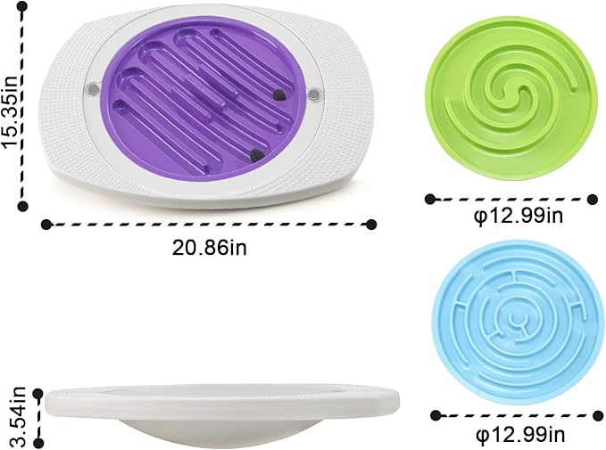 Balance Board with Maze for Kids, 20 inch Labyrinth Wobble Board Rocking Seesaw Sensory Training with 2 Balls & 2 Replacement Labyrinth Disks, Non-Slip Pedals Indoor Outdoor for Boys Girls
