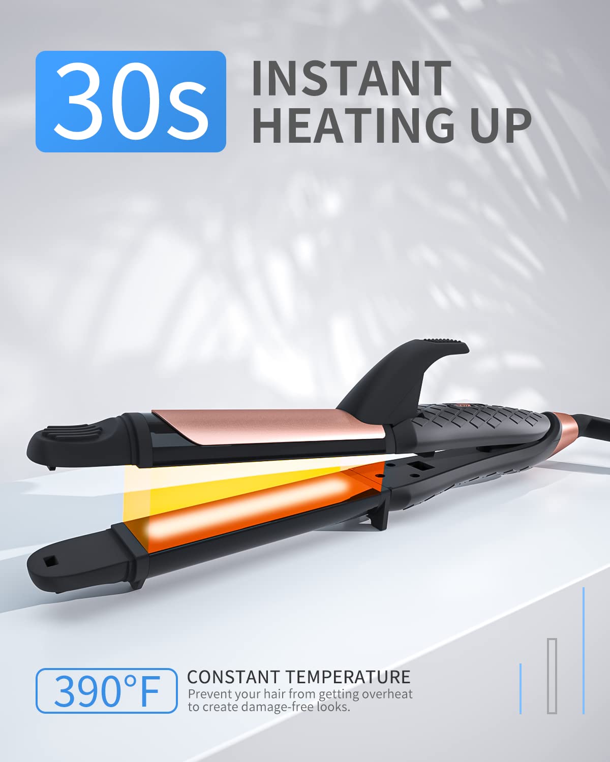 Dual Voltage Curling Iron 2-in-1 Curling Iron 1 Inch,(100V~250V) Dual Voltage Hair Straightener Travel Curling IRO European Flat Iron