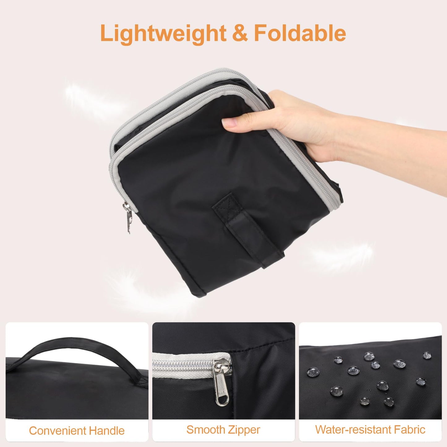 Cambond Travel Underwear Organizer Bag - 4-in-1 Lightweight Double Layer Bra Travel Bag, Portable Expandable Compression Packing Organizers, Underwear Storage Bag Packing Cubes