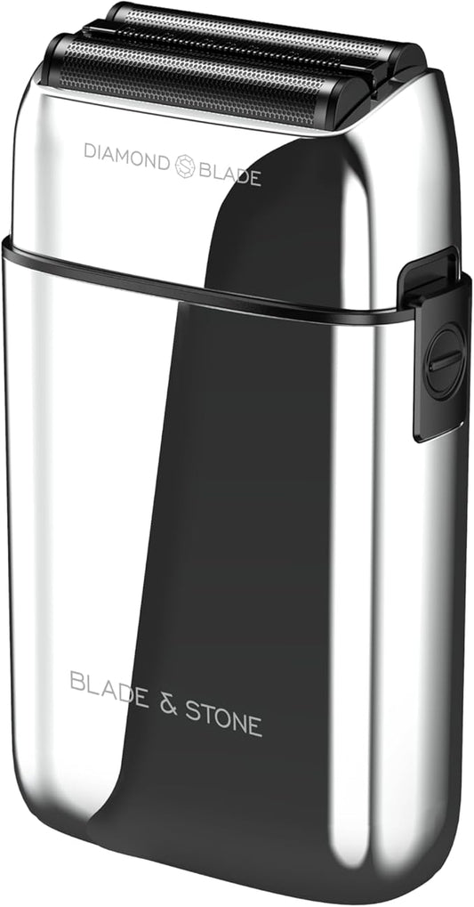 Blade & Stone™ PS501 Foil Shaver | Graphene-X™ Blade | Professional Foil Shaver for Men | 8000 RPM Durable Motor, All-Metal, Cordless Barber Shaver - The Aviator