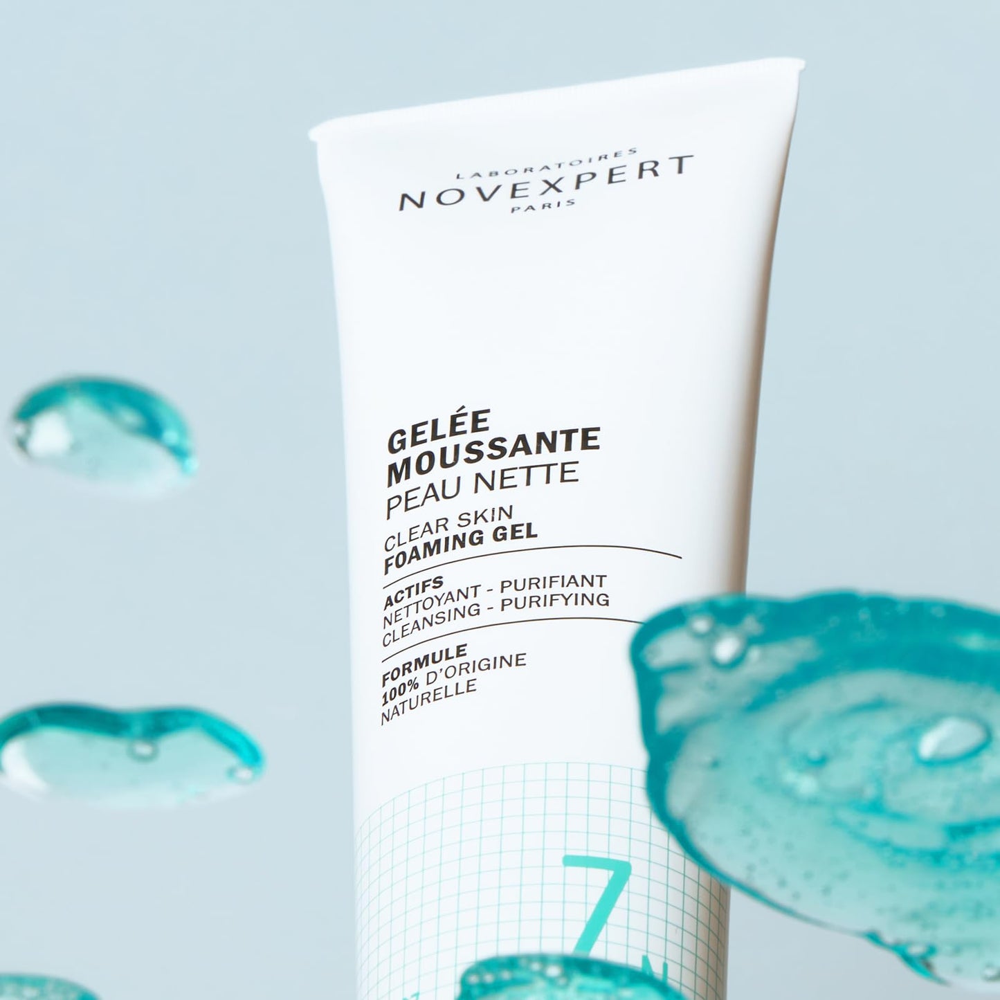 Novexpert Clear Skin Foaming Gel - Gentle Facial Cleanser With Zinc - Renews, Restores Skin - Deep Clean With Hydrating Face Wash - Vegan, Organic Skincare - 1.05 oz