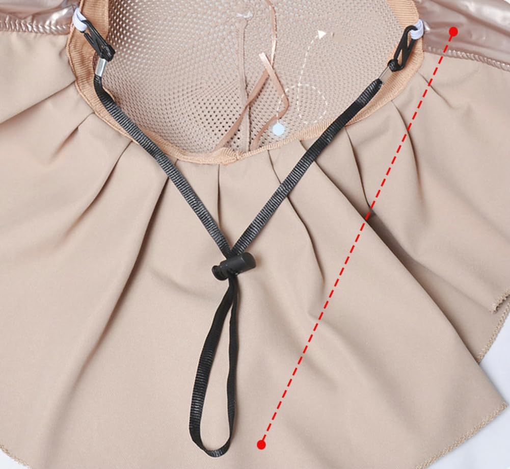 Sun Hat for Women UPF 50+ UV Sun Protection Wide Brim Foldable Summer Beach Bucket Cap with Neck Flap Outdoor Khaki