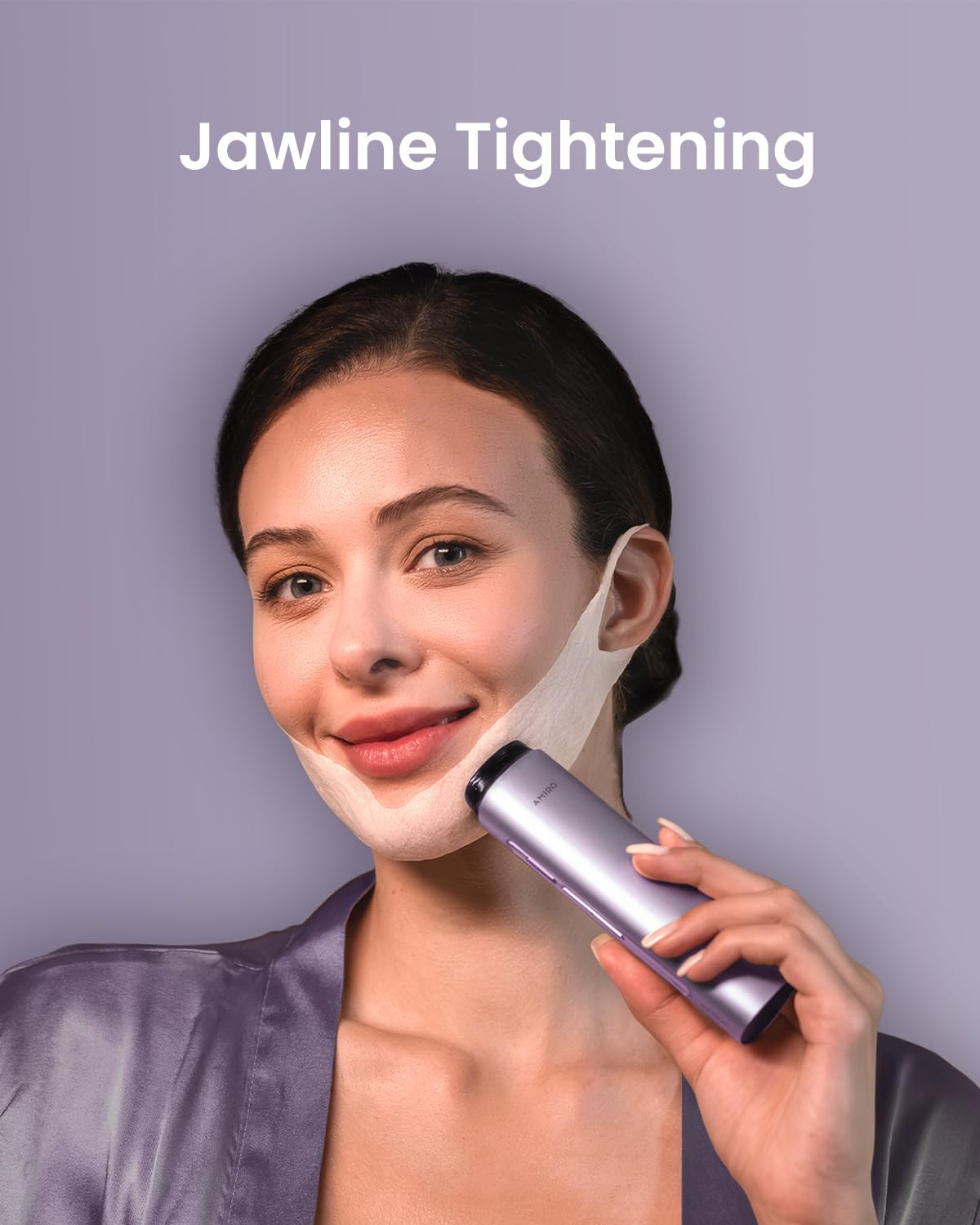 AMIRO R3 Turbo Facial Device, Precision Firming and Fine Line Smoothing Tool for Full Face, Eye Area & Jawline at-Home Therapy Purple