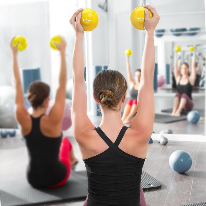 A2ZCARE Toning Ball - Weighted Toning Exercise Ball - Soft Weighted Medicine Ball for Pilates, Yoga, Physical Therapy and Fitness