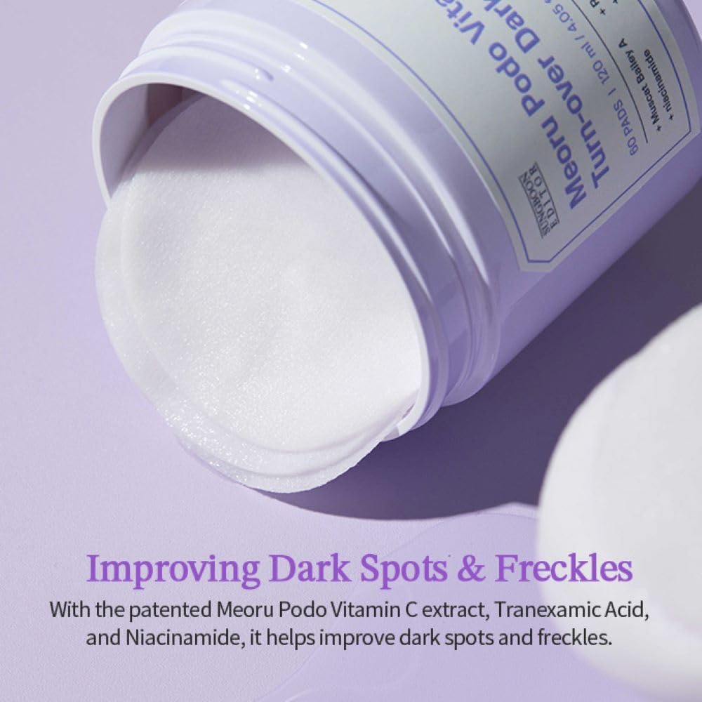 SUNGBOON EDITOR Meoru Podo Vita C Turn-over Pad 60 Sheets | Niacinamide, Vitamin C | Korean skincare