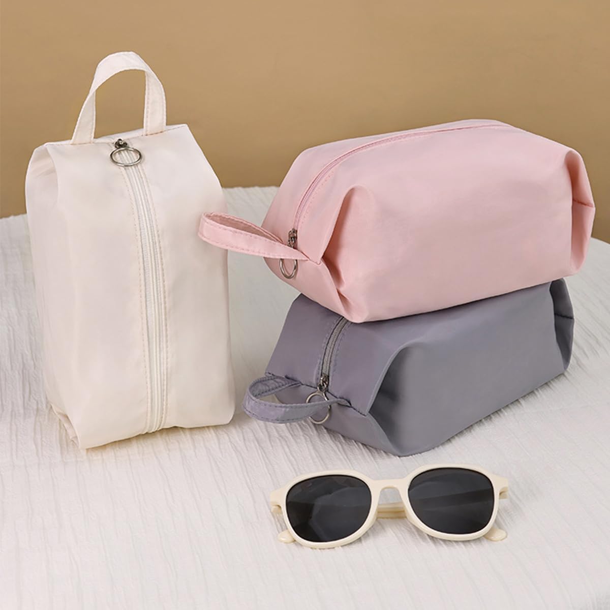 Petunny 3Pcs Travel Underwear Organizer Bag Portable Clothes Pouch for Travel Organizer Pack Cube for Lingerie Socks