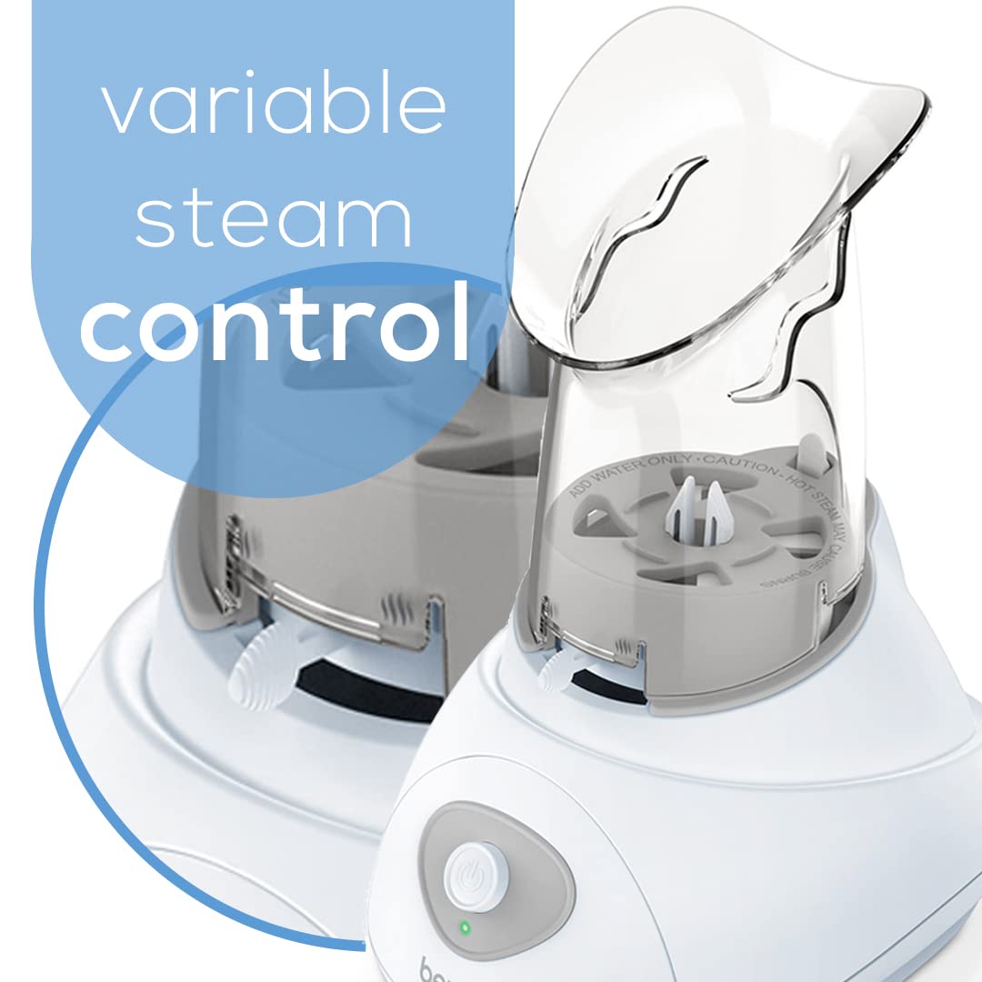 Beurer SI30 Steam Inhaler for Sinus Congestion & Allergies, Drug-Free, Quick 3-5 Minute Setup, Ultra-Quiet, Face Steamer with Variable Steam Control, Universal Mask