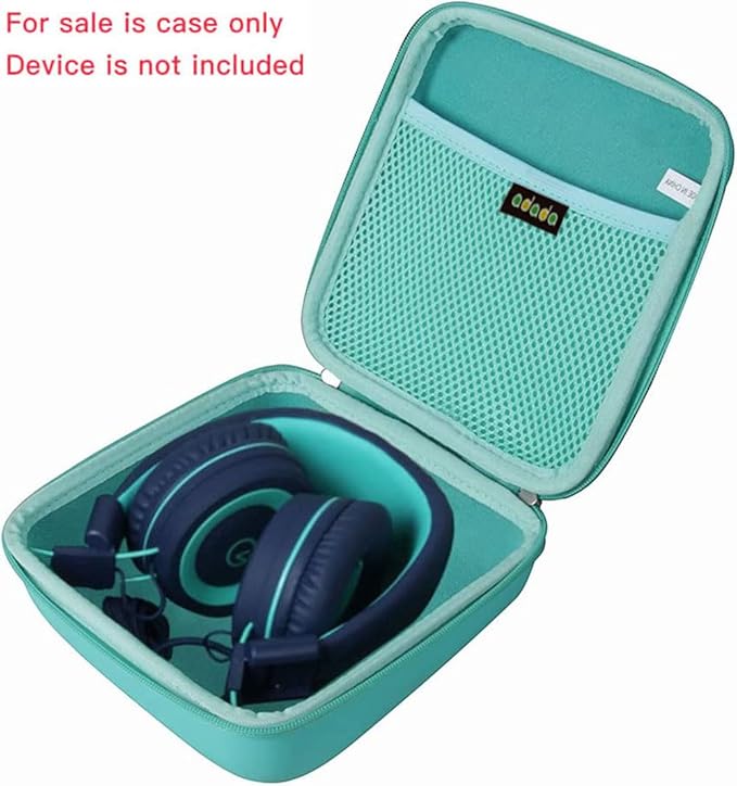 Adada Hard Travel Case for noot Products K11/ Elecder i37 Kids Headphones (Only Case) (Teal)