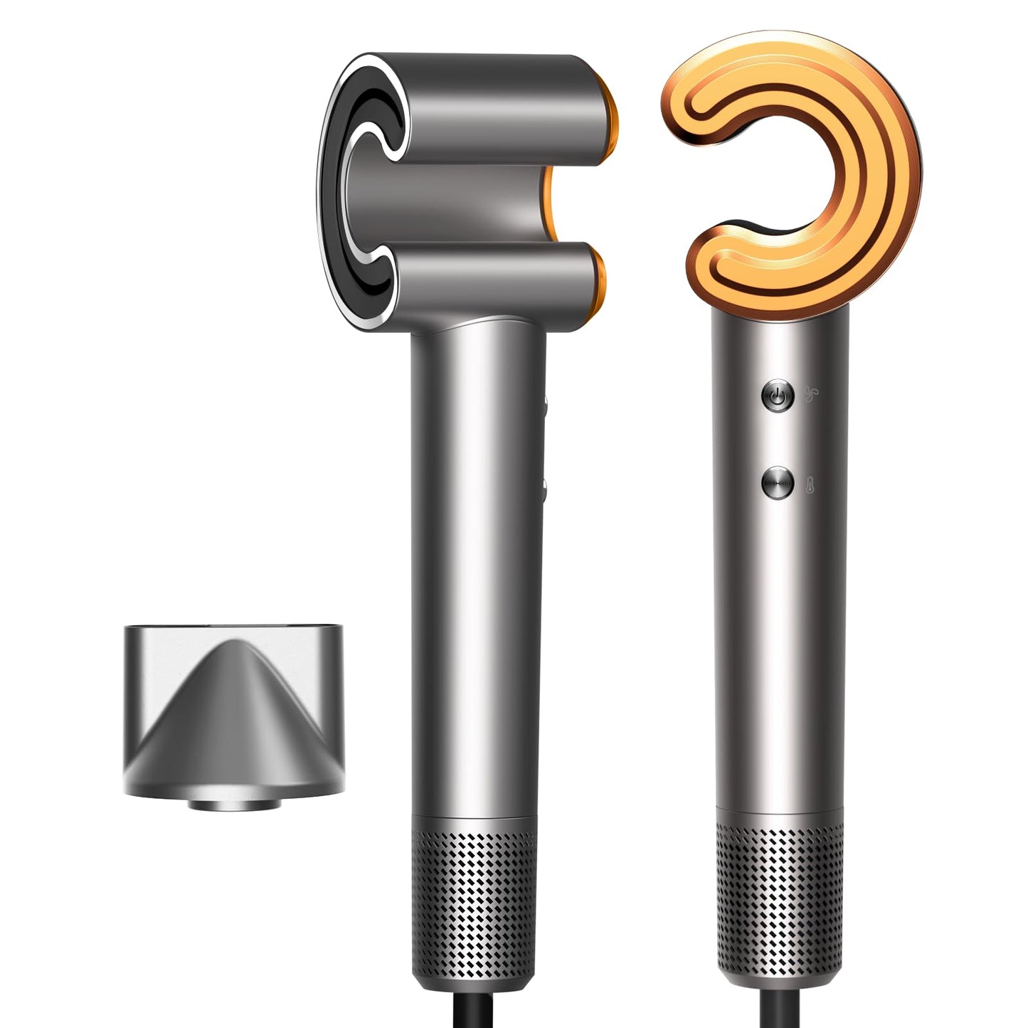 Feyluny Hair Dryer for Women - 110,000 RPM High-Speed Brushless Motor, Plasma Tech, Quick Dry in 5 Mins, 346g Lightweight & Portable Hair Blow Dryer, No Heat Damage, Smart Temp Control - Nickel Copper