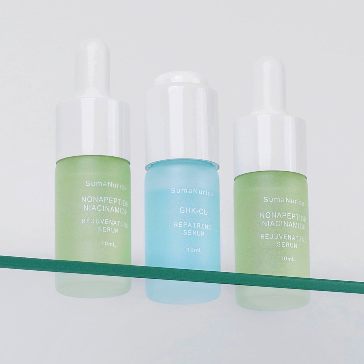 SumaNurica Nonapeptide Niacinamide Rejuvenating Serum Mini - Brightening Face Serum Improves Texture, Boost Hydration - Face Oil Brightens Complexion - Vegan and Fragrance Free - 6 x 0.33 oz