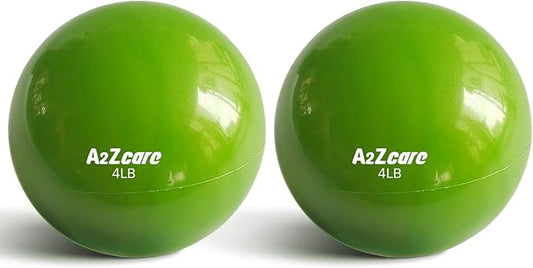A2ZCARE Toning Ball - Weighted Toning Exercise Ball - Soft Weighted Medicine Ball for Pilates, Yoga, Physical Therapy and Fitness