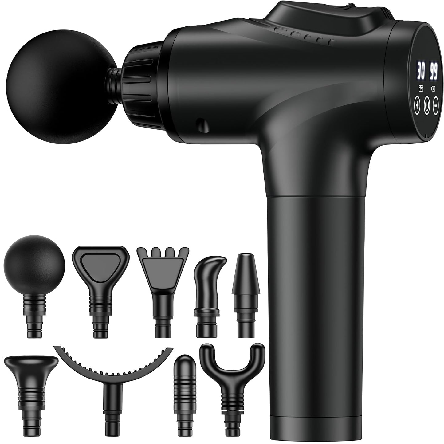 APHERMA Massage Gun, Muscle Massage Gun for Athletes Handheld Electric Deep Tissue Back Massager, Percussion Massage Device for Pain Relief with 30 Speed Levels 9 Heads