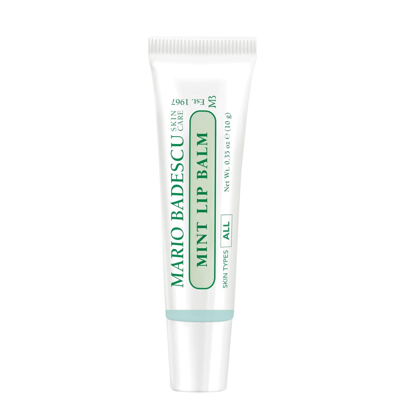Mario Badescu Moisturizing Mint Lip Balm for Dry Cracked Lips, Infused with Coconut Oil and Shea Butter, Ultra-Nourishing Lip Care Moisturizer for Soft, Smooth and Supple Lips, 0.35 Oz