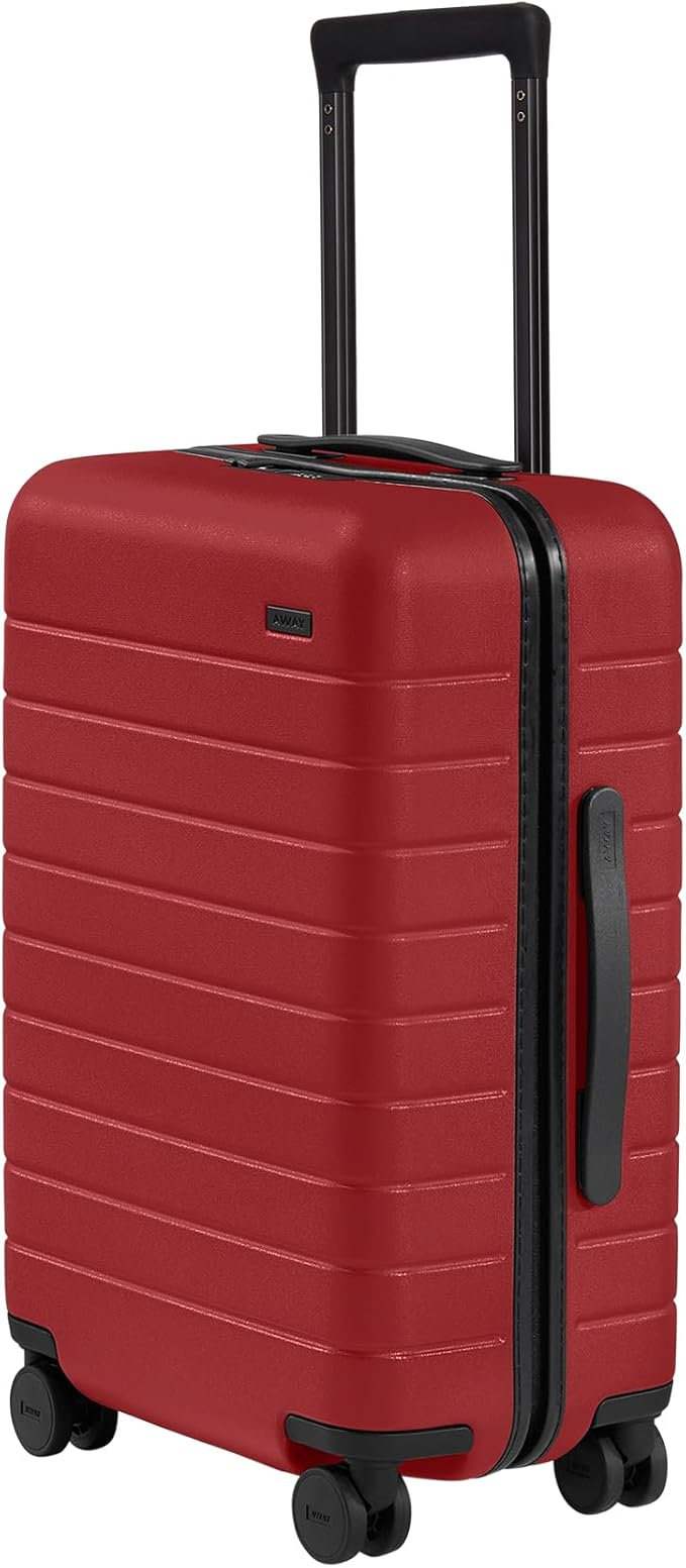 Away Carry-On Luggage, Lightweight Hardside Suitcase with Spinner Wheels, 22 Inch Airline Approved, TSA Lock, Tango Red